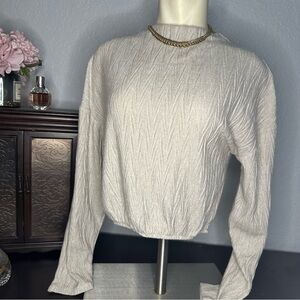 Zara Cream Textured Women's Blouse